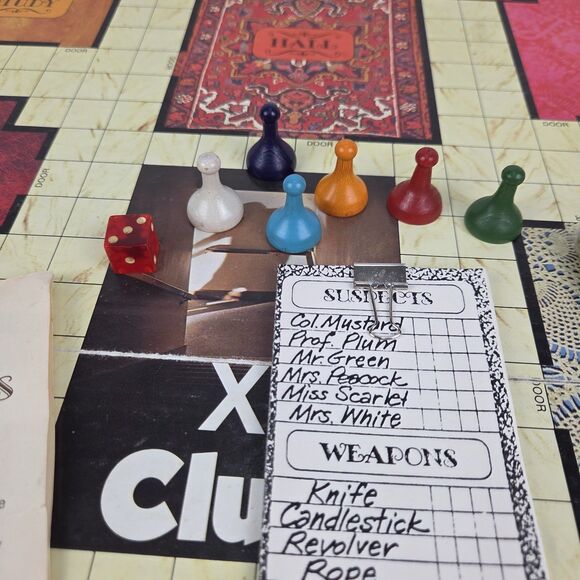 Vintage 1972 Clue Parker Brothers Detective Game Complete Original Contents - Picture 11 of 16